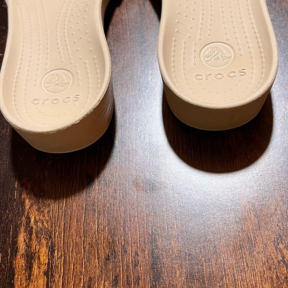 CROCS Classic White Slide Sandals - Picture 3 of 7